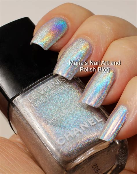 chanel duo platinum holographic nail|Chanel nail polish.